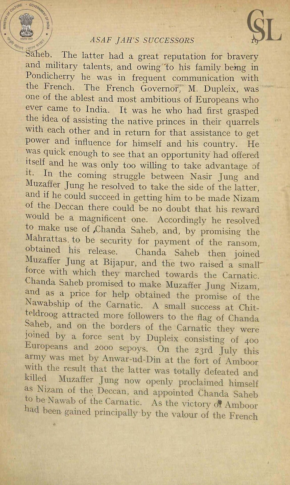 Nizam hyderabad nawab raunaq yar khan history of the deccan gribble jdb vol ii pg 19