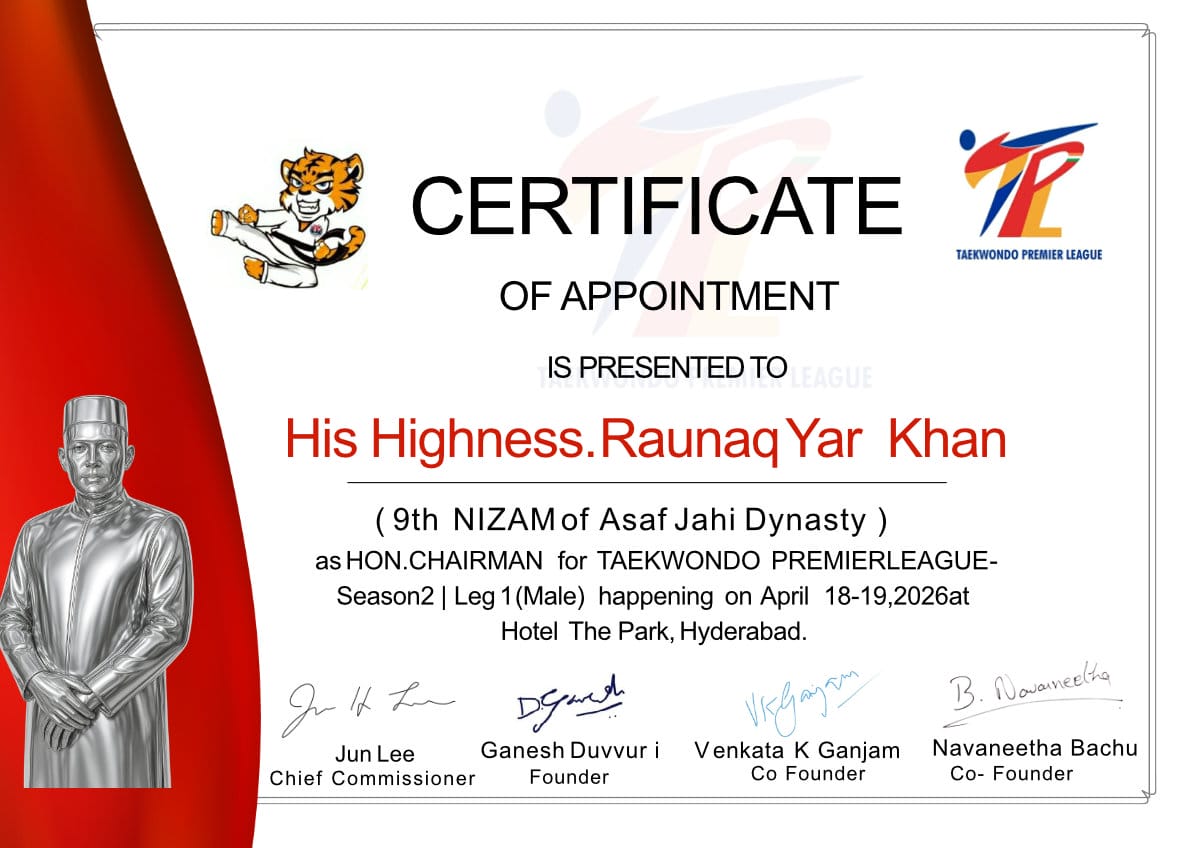 Nizam of asaf jahi dynasty of hyderabad nawab raunaq yar khan blog taekwondo