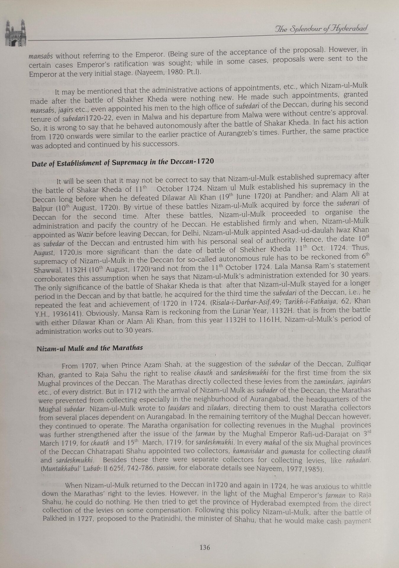 Nizam raunaq yar khan the splendour of hyderabad pg 136