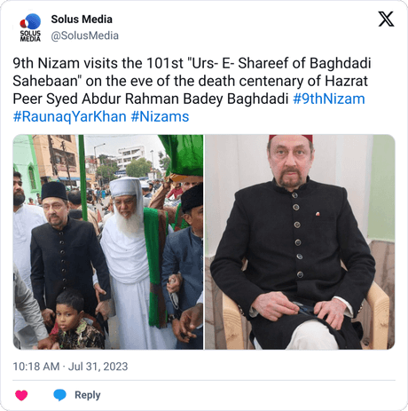 Tweets nizam of asaf jahi dynasty of hyderabad raunaq yar khan 1685875041647636480